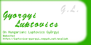 gyorgyi luptovics business card